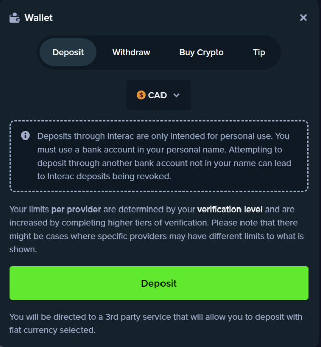 How to Deposits CAD